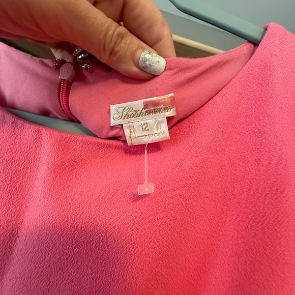 Shoshanna Vibrant Pink Long Sleeve Dress size 12 GUC - Picture 3 of 5